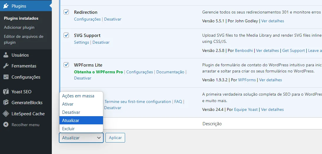 {5E74CEC5-8095-4DBA-8A0B-106410FBA418} Manutenção WordPress e atualizações