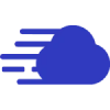 cloudways_logo Logotipo da empresa de gerenciamento de hospedagem Cloudways com um ícone simples de nuvem azul com três linhas horizontais à esquerda, sugerindo movimento ou velocidade.