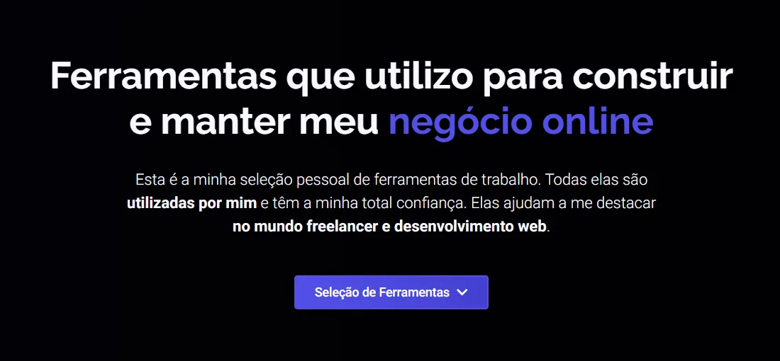 Seleção de ferramentas para freelancer online